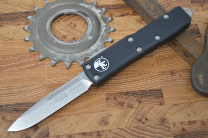 Microtech UTX-85 OTF - Single Edge / Stonewash Blade / Black Body - 231-10 - Northwest Knives