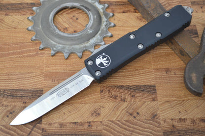 Microtech UTX-85 OTF - Single Edge / Satin Blade / Black Body - 231-4 - Northwest Knives