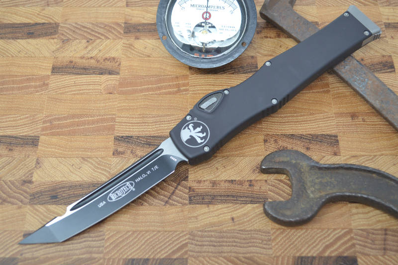 Microtech Halo VI OTF - Black Tanto Blade / Black Handle  - 250-10 - Northwest Knives