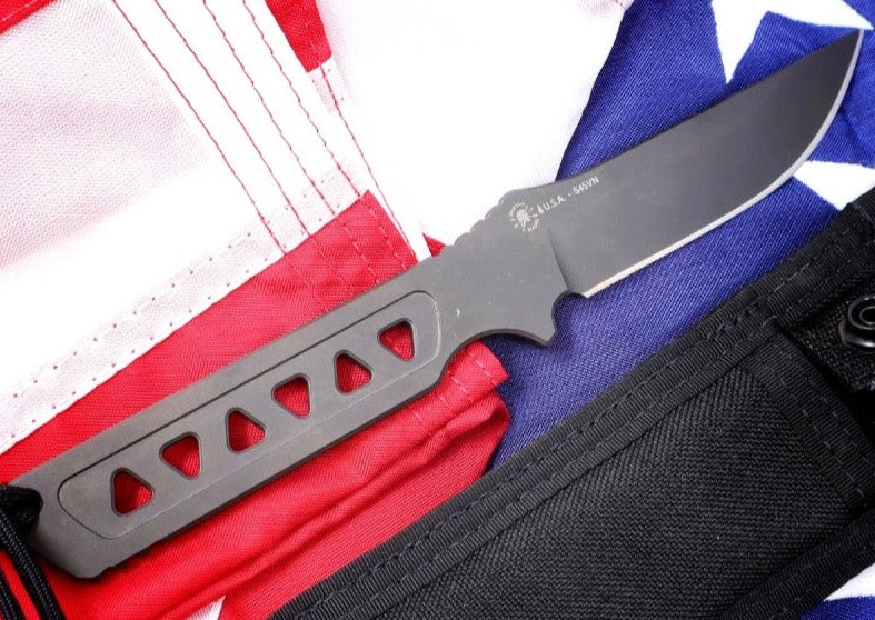 Spartan Blades Formido Fixed Blade - Black Blade / Black Kydex Sheath SB39BKKYBK