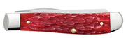 Case Knives Mini Trapper - Clip & Spey Blades / Tru-Sharp Stainless Steel / Dark Red Bone Peach Seed Jig Chrome Vanadium 31952 - Northwest Knives