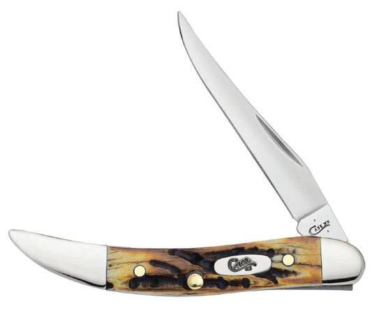 Case Knives Small Texas Toothpick - Long Clip Blade / Tru-Sharp Stainless Steel / Genuine Stag Handle 05532