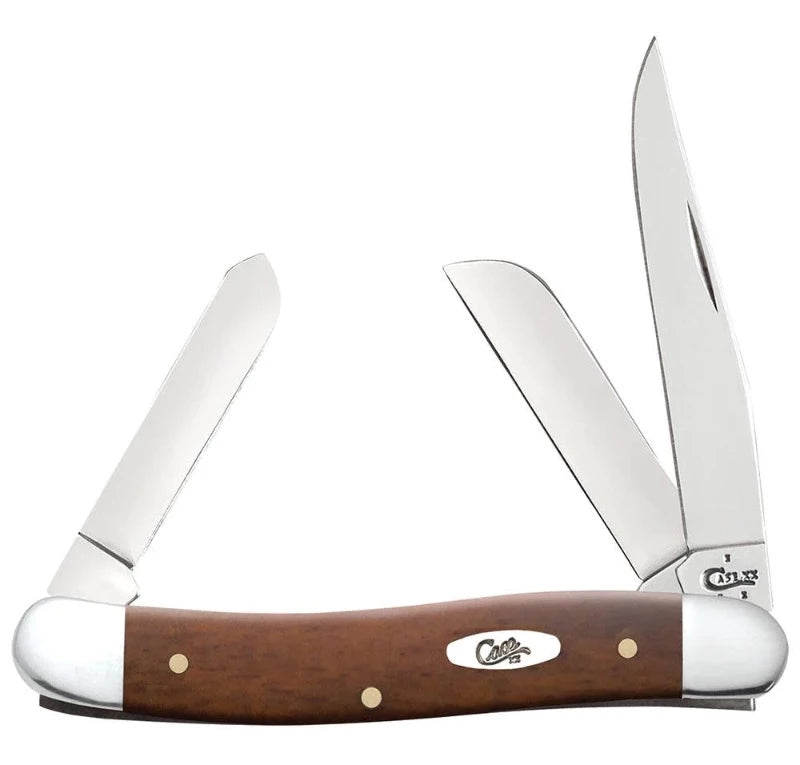 Case Knives Medium Stockman - Clip, Sheepsfoot & Spey Blades / Tru-Sharp Stainless Steel / Smooth Chestnut Bone Handle 28701