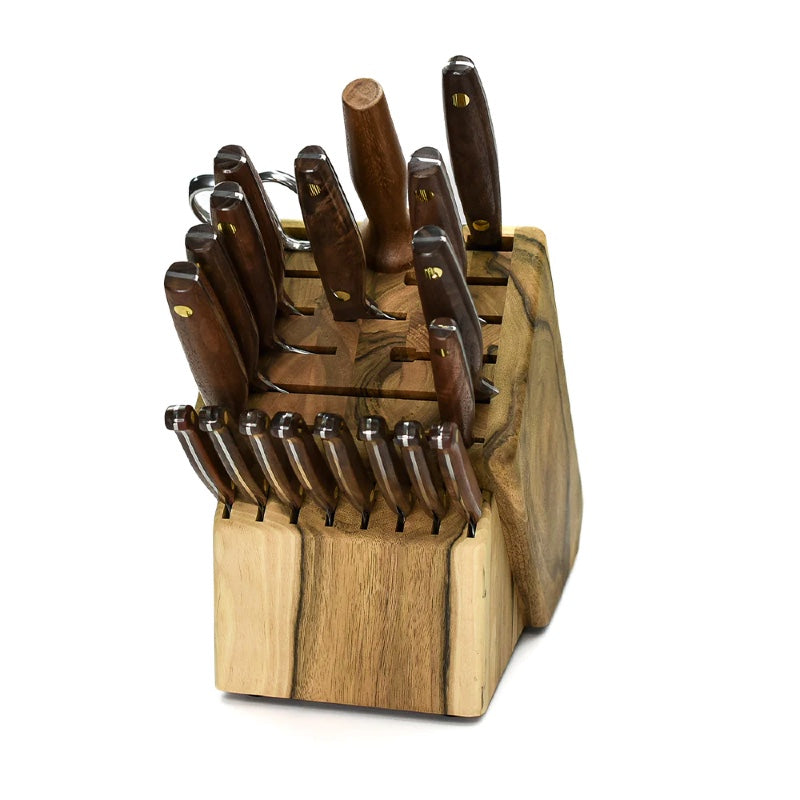 Lamson Cutlery Vintage Series - 20pc Cutlery Set with Walnut Block - Made in USA