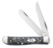 Case Knives Mini Trapper - Clip & Spey Blades / Tru-Sharp Stainless Steel / Pocket Worn Gray Bone Crandall Jig 58414 - Northwest Knives