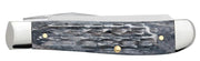 Case Knives Mini Trapper - Clip & Spey Blades / Tru-Sharp Stainless Steel / Pocket Worn Gray Bone Crandall Jig 58414 - Northwest Knives