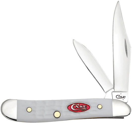Case Knives Peanut Sparxx Edition - Clip & Pen Blades / Tru-Sharp Stainless Steel / Jigged White Synthetic Handle 60188