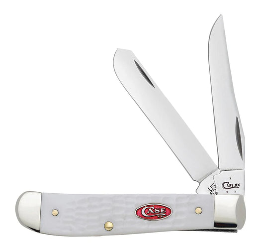 Case Knives Mini Trapper - Clip & Spey Blades / Tru-Sharp Stainless Steel / SparXX Standard Jig White Synthetic 60186