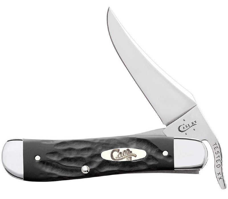 Case Knives Russlock - Clip Point Blade / Tru-Sharp Stainless Steel / Jigged Rough Black Synthetic Handle 18224