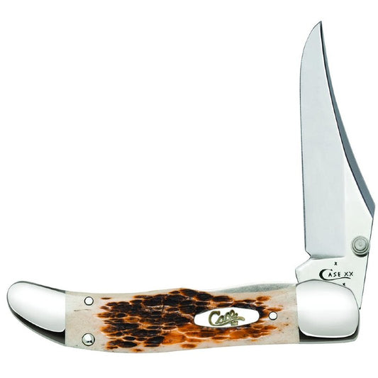 Case Knives Kickstart - Hunter Clip Blades / Tru-Sharp Stainless Steel / Amber Bone Handle 03015