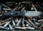 Benchmade 273GY-1 Mini Adamas - Black Drop Point Blade / Cru-Wear Steel / Black Handle - Northwest Knives