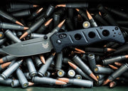 Benchmade 273GY-1 Mini Adamas - Black Drop Point Blade / Cru-Wear Steel / Black Handle - Northwest Knives
