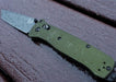 OD Green Aluminum Handle | Benchmade M4 Tanto Blade Knife | Manual Folder | Northwest Knives