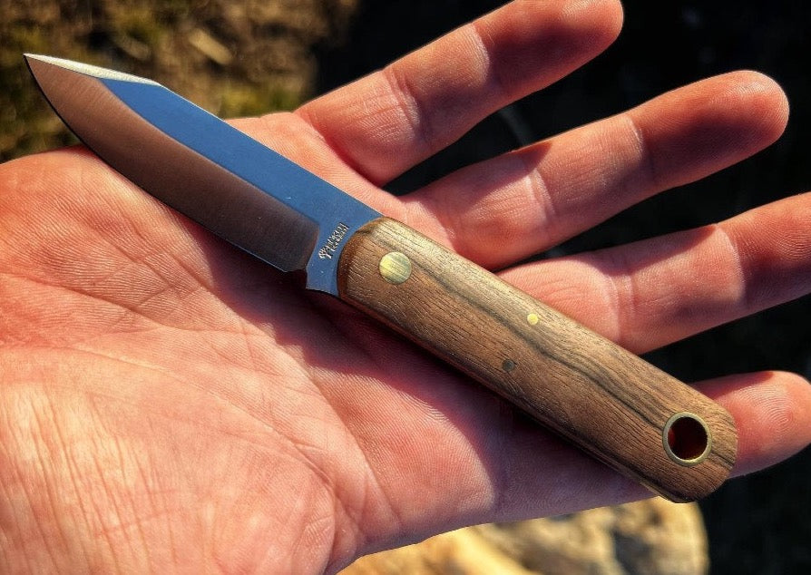 Boker Barlow Fixed Blade - Walnut Wood Handle / ABE-L Steel / Satin Drop Point Blade 120506