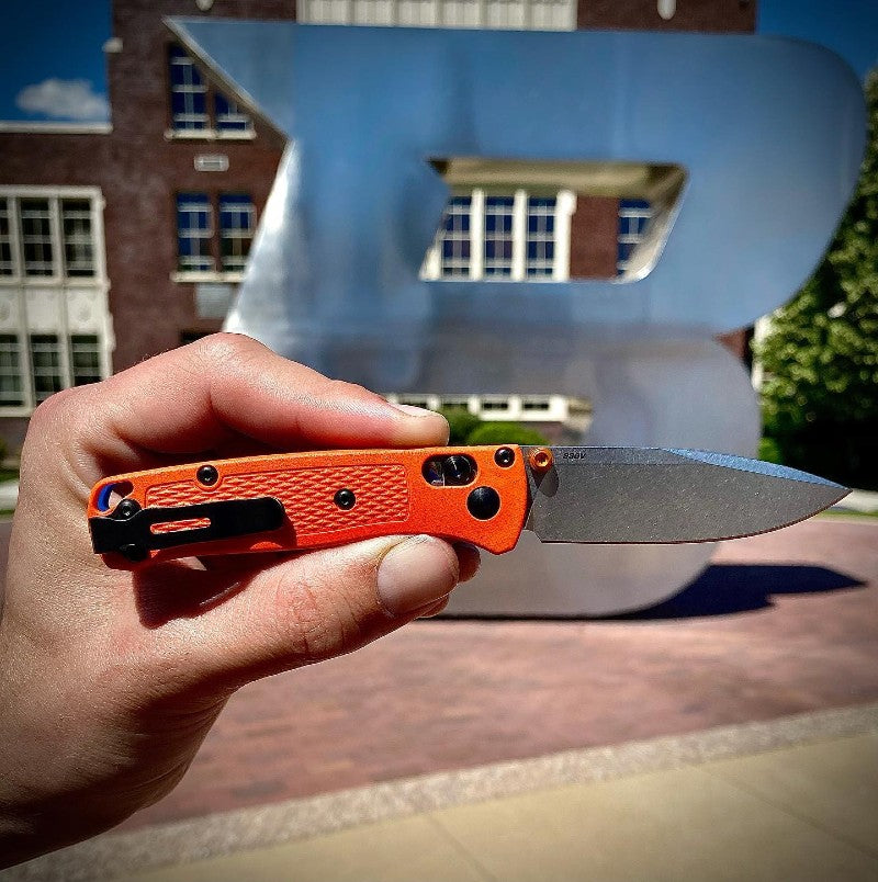 Custom Mini Bugout Knife | Orange and Blue Handle – Northwest Knives