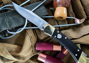 Buck 110 Hunter Auto - Plain Blade / Ebony Wood Handle - Northwest Knives