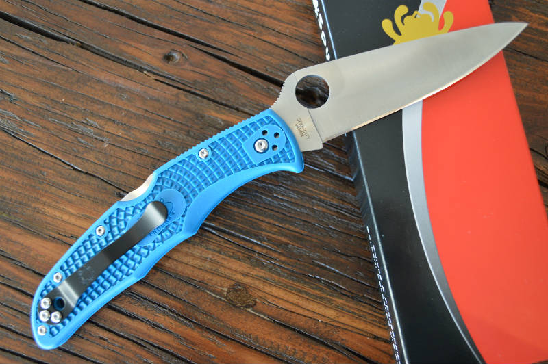 Spyderco Endura - Blue Handle / Satin Blade - C10FPBL - Northwest Knives