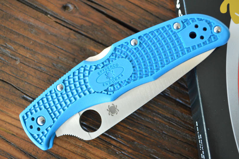 Spyderco Endura - Blue Handle / Satin Blade - C10FPBL - Northwest Knives