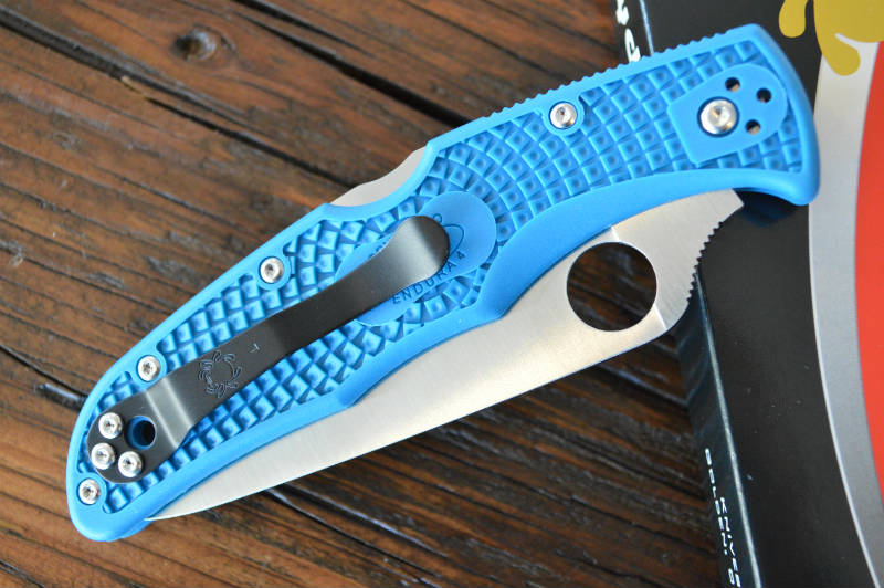 Spyderco Endura - Blue Handle / Satin Blade - C10FPBL - Northwest Knives