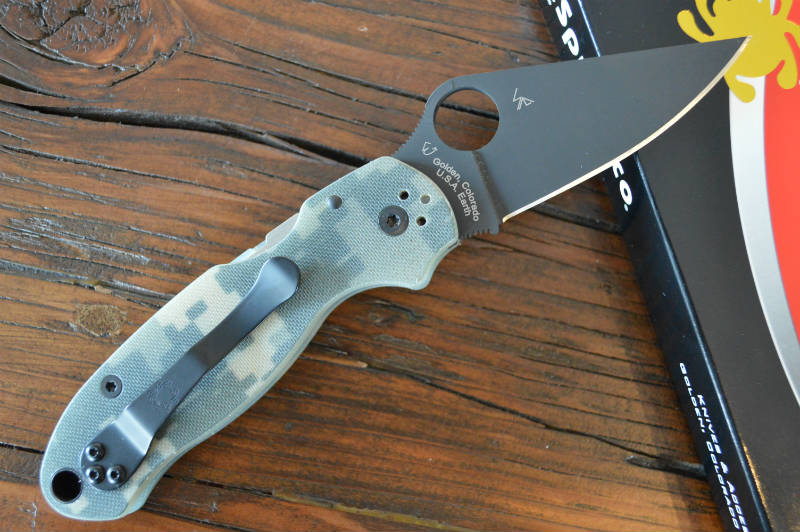Spyderco Paramilitary 3 - Camo G10 / Black CPM-S30V Blade - C223GPCMOBK - Northwest Knives