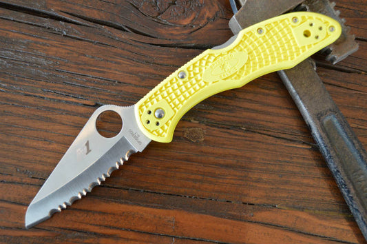 Spyderco Salt 2 - Yellow / Satin H1 Sheepsfoot Blade - C88SYL2 - Northwest Knives