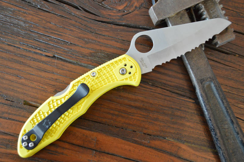 Spyderco Salt 2 - Yellow / Satin H1 Sheepsfoot Blade - C88SYL2 - Northwest Knives