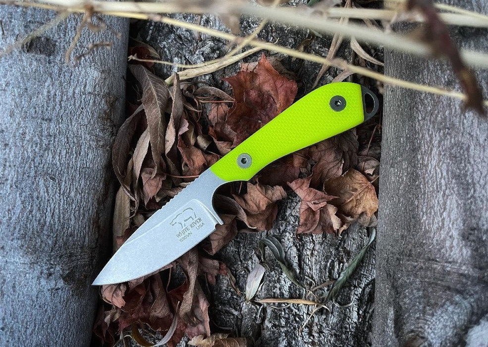 White River Knives Backpacker Pro - His Vis G10 Handle