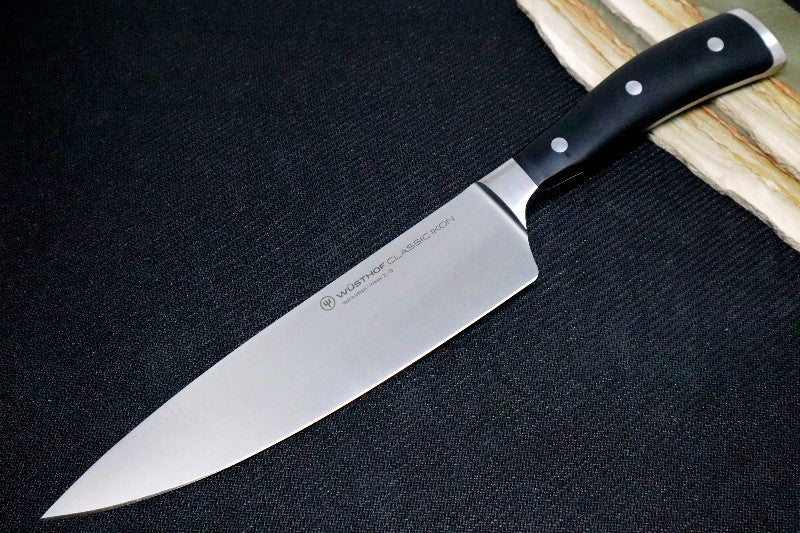 Wusthof Classic Ikon - 8" Chef's Knife - Fully forged German stainless steel (X50 CrMoV 15) - Made in Solingen, Germany