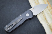 Pro Tech Runt Auto - Black Aluminum Handle / Stonewashed Wharncliffe Blade / CPM-20CV Steel R5101 - Northwest Knives