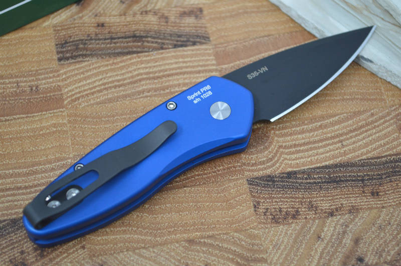 Pro Tech Sprint Auto - Dark Blue Handle - S35VN Black Blade - Northwest Knives