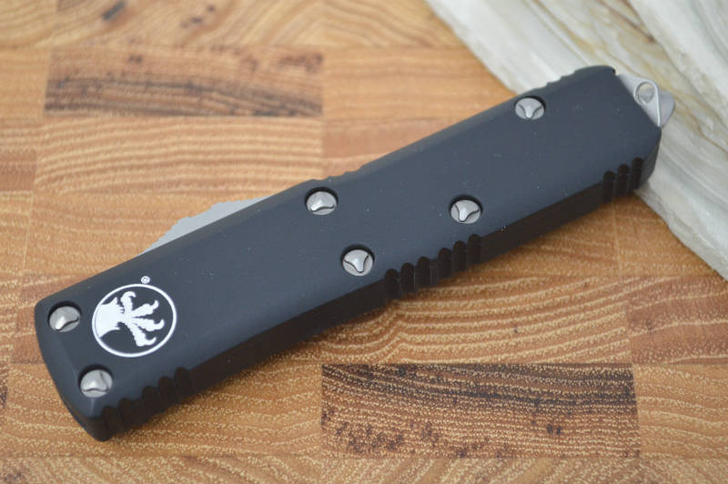 Microtech UTX-85 OTF - Single Edge / Black Blade / Black Body - 231-1 - Northwest Knives
