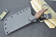 Tops Tidal Force - 1095 Steel / Brown Burlap Micarta Handle / Black Kydex Sheath TFOR-01 - Northwest Knives