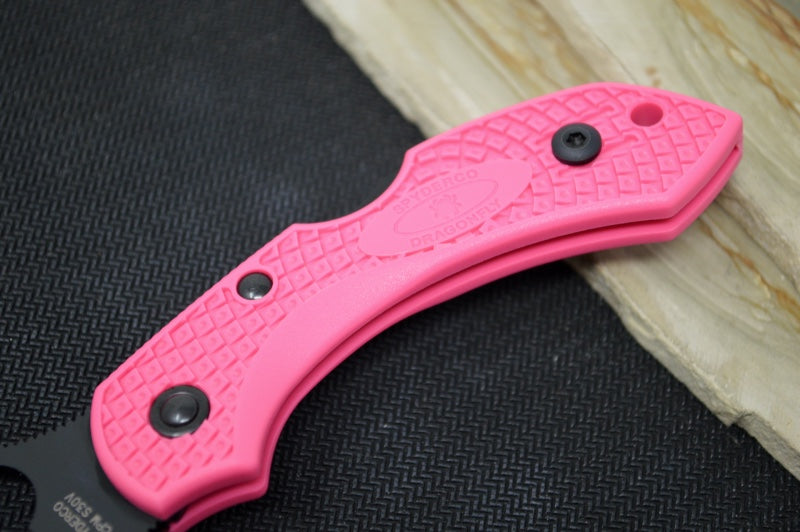 Spyderco Dragonfly 2 - Pink FRN Handle / Leaf Shape Style / Black CPM-S30V Blade C28FPPNS30VBK2