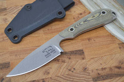 White River Knives Caper - Black & Maple Richlite Handle