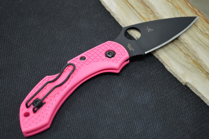 Spyderco Dragonfly 2 - Pink FRN Handle / Leaf Shape Style / Black CPM-S30V Blade C28FPPNS30VBK2 - Northwest Knives