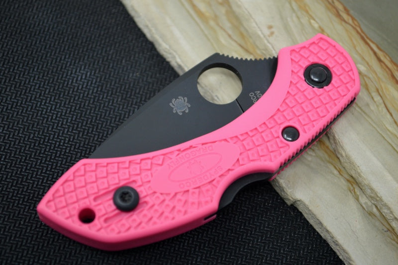 Spyderco Dragonfly 2 - Pink FRN Handle / Leaf Shape Style / Black CPM-S30V Blade C28FPPNS30VBK2