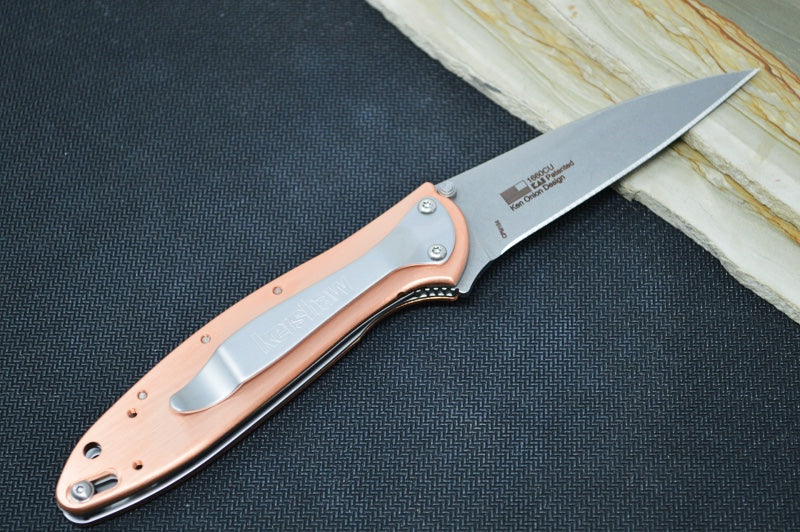 154CM Steel Knife | Kershaw Leek Copper | Northwest Knives