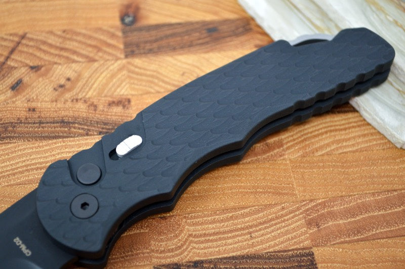 Pro Tech Tactical Response 4 Auto - Black Feather Textured Handle - Black D2 Blade TR-4.F3 - Northwest Knives