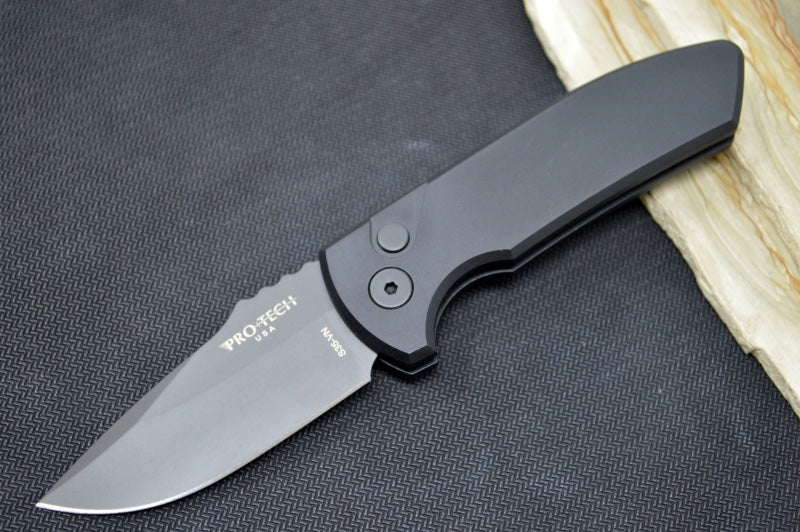 Pro Tech SBR Auto - Black Aluminum Handle / Black Clip Point Blade / CPM-S35VN Steel LG403