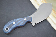 Tops Quick Skin - 1095 Steel / Black & Blue G10 Handle / Kydex Sheath QSK-01 - Northwest Knives