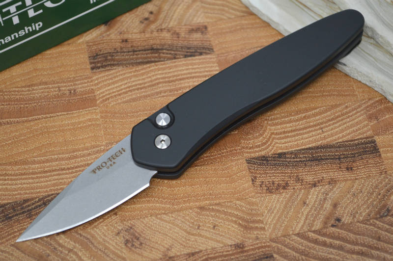 Pro Tech Half Breed Auto - Black Handle - S35VN Stonewash Blade - Northwest Knives