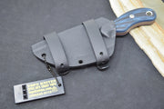 Tops Quick Skin - 1095 Steel / Black & Blue G10 Handle / Kydex Sheath QSK-01 - Northwest Knives
