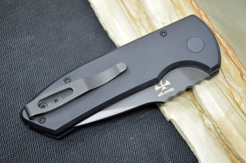 Pro Tech SBR Auto - Black Aluminum Handle / Black Clip Point Blade / CPM-S35VN Steel LG403 - Northwest Knives