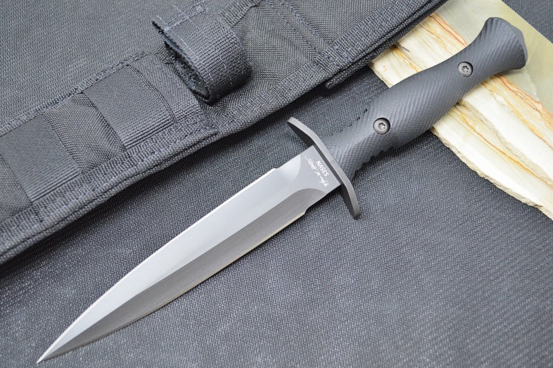 Spartan Blades Harsey Fixed Blade - Black Dagger Blade / Black Nylon Sheath SB49BKBKNLBK