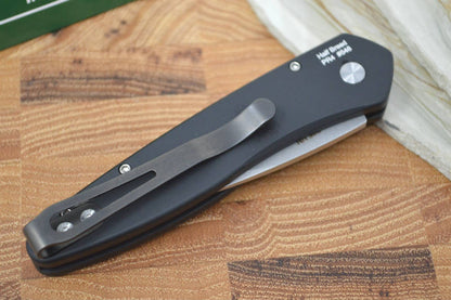 Pro Tech Half Breed Auto - Black Handle - S35VN Stonewash Blade - Northwest Knives