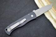 Pro Tech Emerson Auto - Black Anodized Aluminum Handle / Blasted Finished Tanto Blade / CPM-154CM Steel E7T01 - Northwest Knives