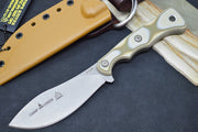 Tops Camp Creek - CPM-S35VN Steel / Camo G10 Handle / Coyote Tan Kydex Sheath CPCK-01 - Northwest Knives