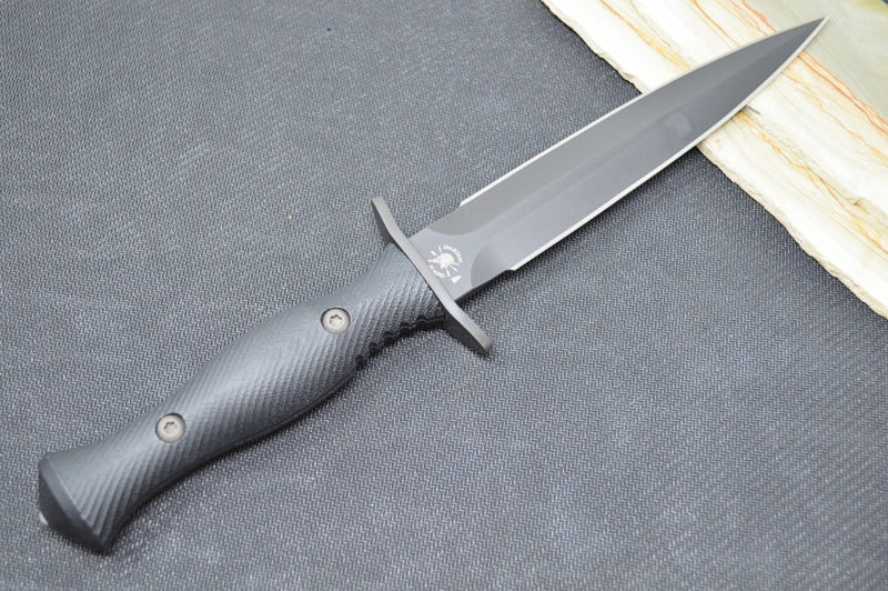 Spartan Blades Harsey Fixed Blade - Black Dagger Blade / Black Nylon Sheath SB49BKBKNLBK - Northwest Knives