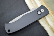 Pro Tech Emerson Auto - Black Anodized Aluminum Handle / Blasted Finished Tanto Blade / CPM-154CM Steel E7T01 - Northwest Knives