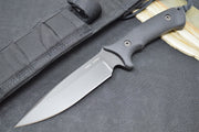 Spartan Blades Difensa Fixed Blade - Black Blade / Black Handle Scales / Black Nylon Sheath SB19BKBKNLBK - Northwest Knives